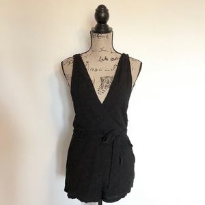 Free People Black Mariah Twisted Romper